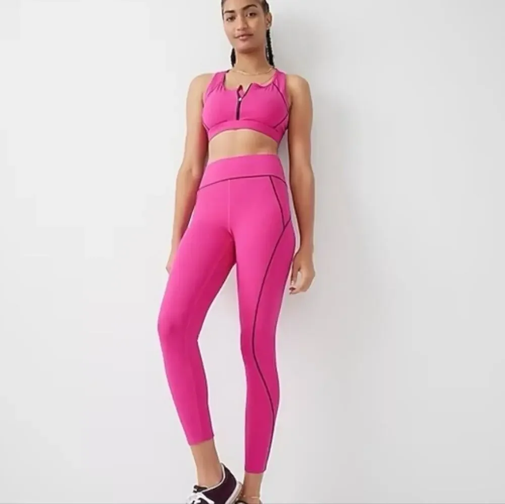 J. Crew SleekStretch High Rise Leggings Fuchsia Pink NWT Size XXL 25